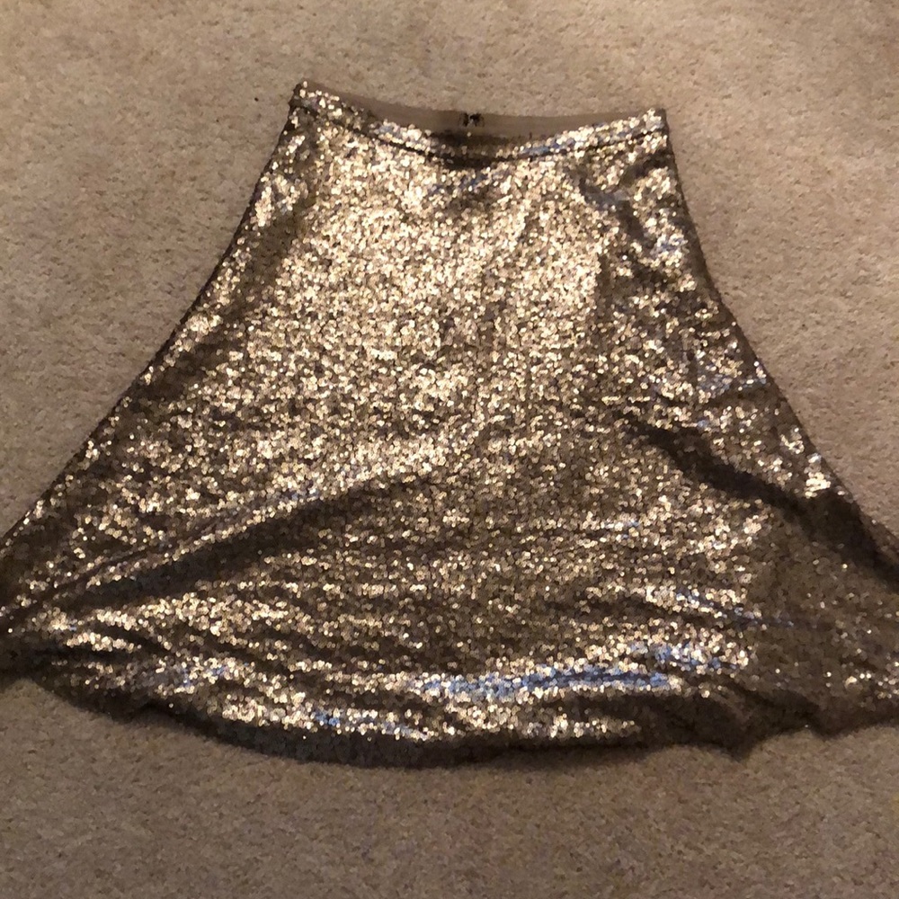 Gorgeous gold sequined a-line skirt